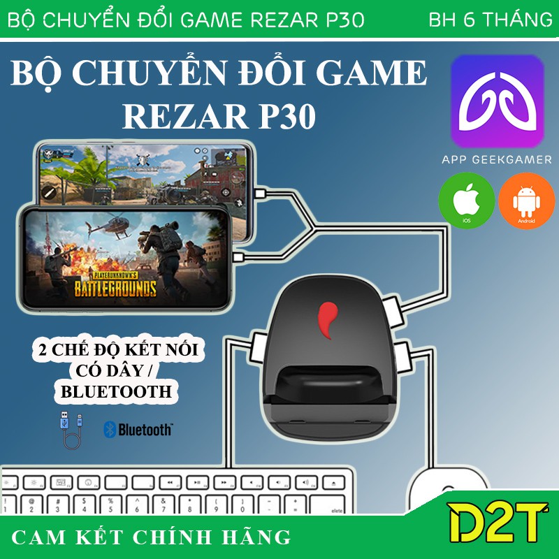 REZAR P30 PHIÊN BẢN NÂNG CẤP 2 | LINGZHA 2| Kết nối: có dây/bluetooth chơi PUBG,Call of Duty,cho cả Androi và iOS