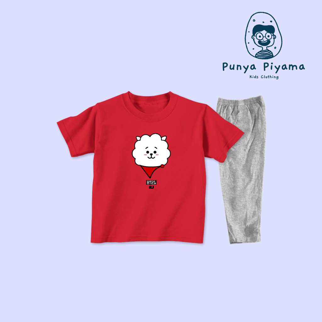 Bộ Đồ Ngủ Cotton In Hình Bt21 Rj Have Cho Bé 2-8 Tuổi