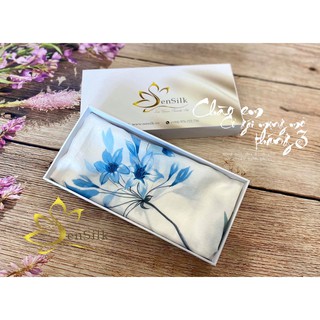 Khăn Lụa Vẽ Hoa Thủy Tiên - SenSilk Painting Silk Scarf