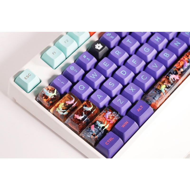 Nút bàn phím cơ kì giông mexico.Keycap resin mexico salamander.Keycap artisan