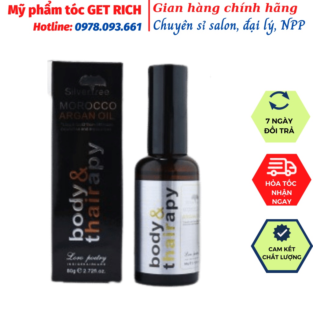 [Hàng Chính Hãng]Tinh Dầu Dưỡng Tóc Morocco Argan Oil - BODY &amp; THẢIRAPY 80ml