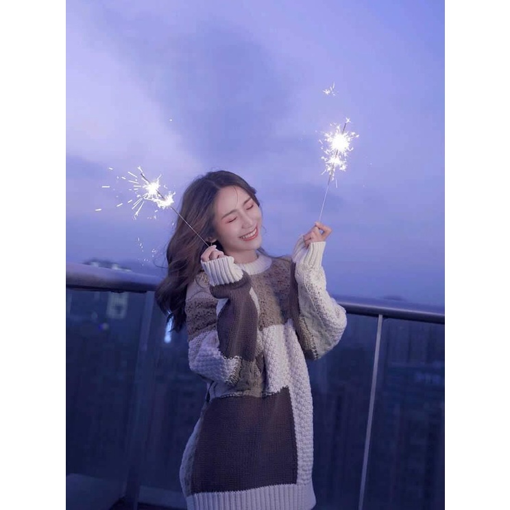 Áo len tay dài dáng rộng thời trang dành cho nữ