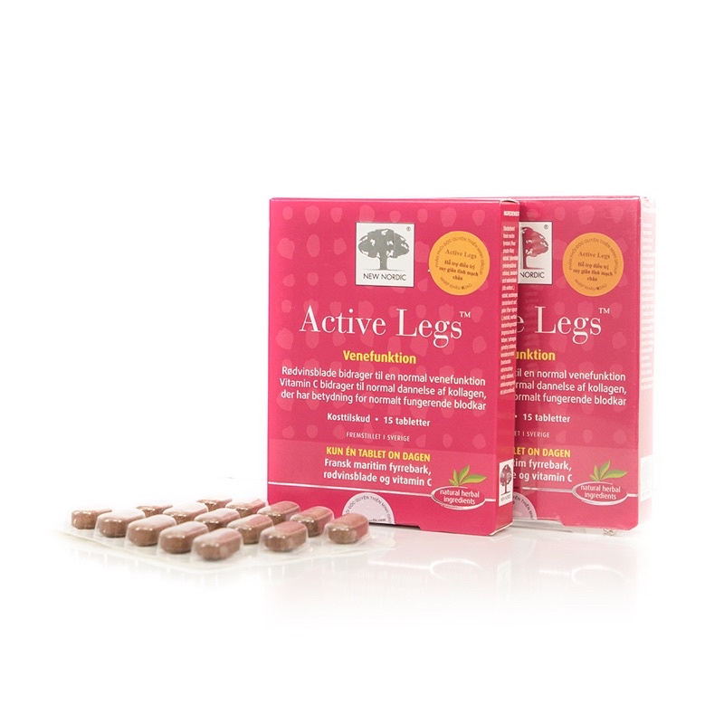 Viên Uống Hỗ Trợ Điều Trị Giãn Tĩnh Mạch  Active Legs New Nordic 15 Viên