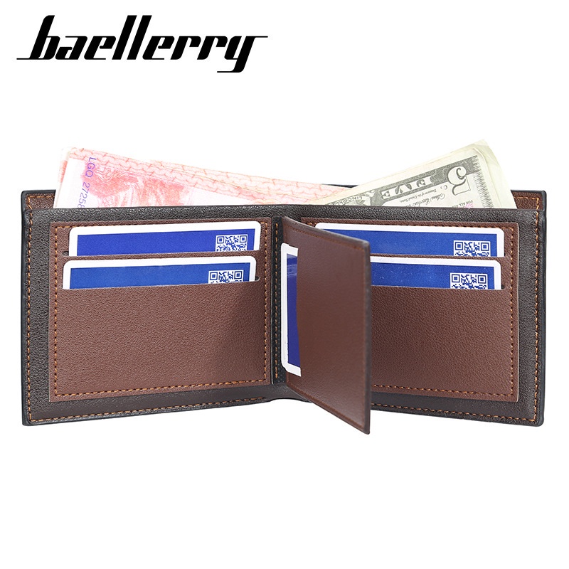 Ví ngắn BAELLERRY phong cách vintage dành cho nam