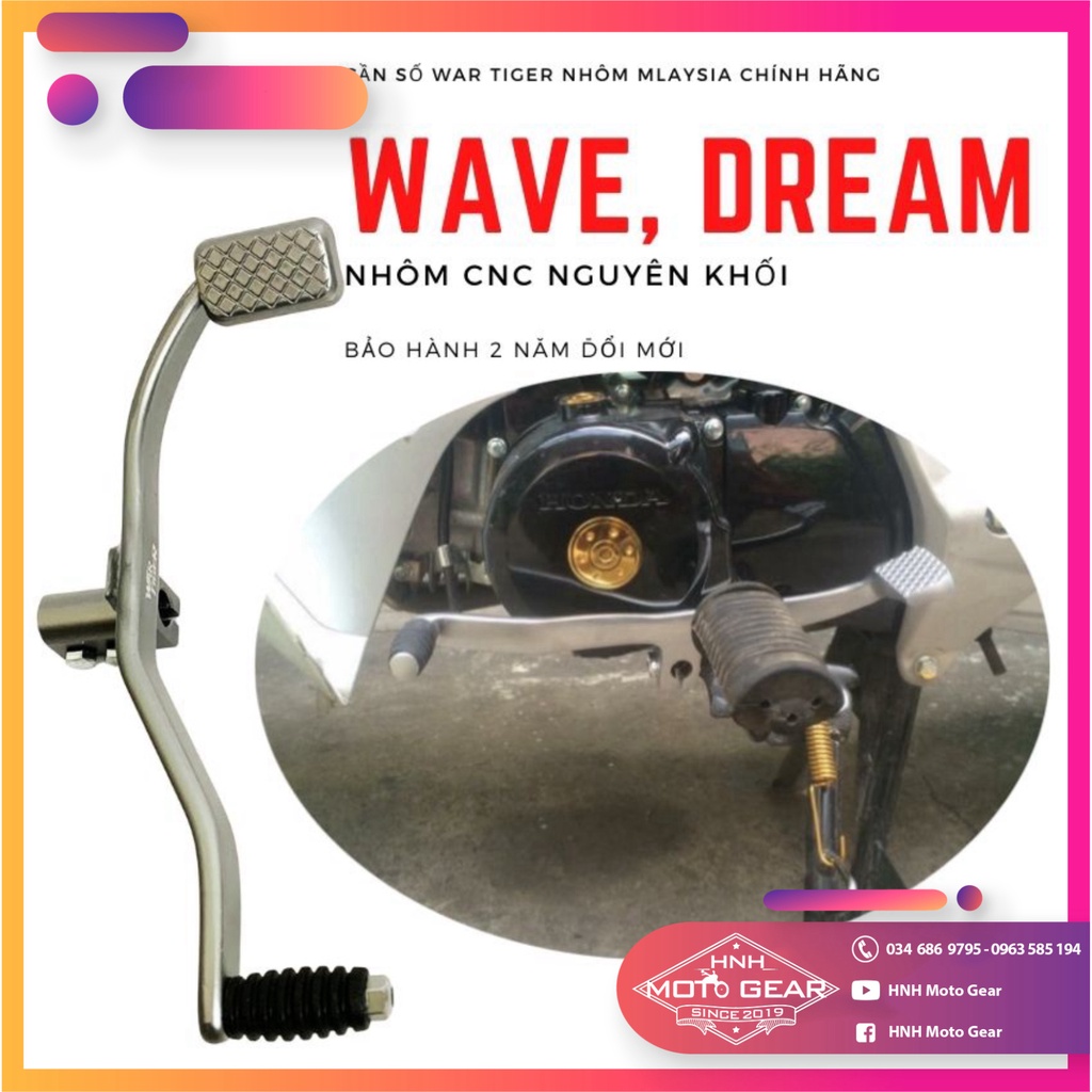 Cần Số Nhôm Cho Wave, Dream War Tiger Chính Hãng