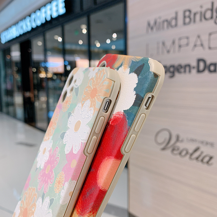 Ốp Lưng Họa Tiết Hoa Sơn Dầu Cho Iphone 12 11 Pro Max 12 Mini Se 2020 Xs Max Xr 7 8 Plus | BigBuy360 - bigbuy360.vn