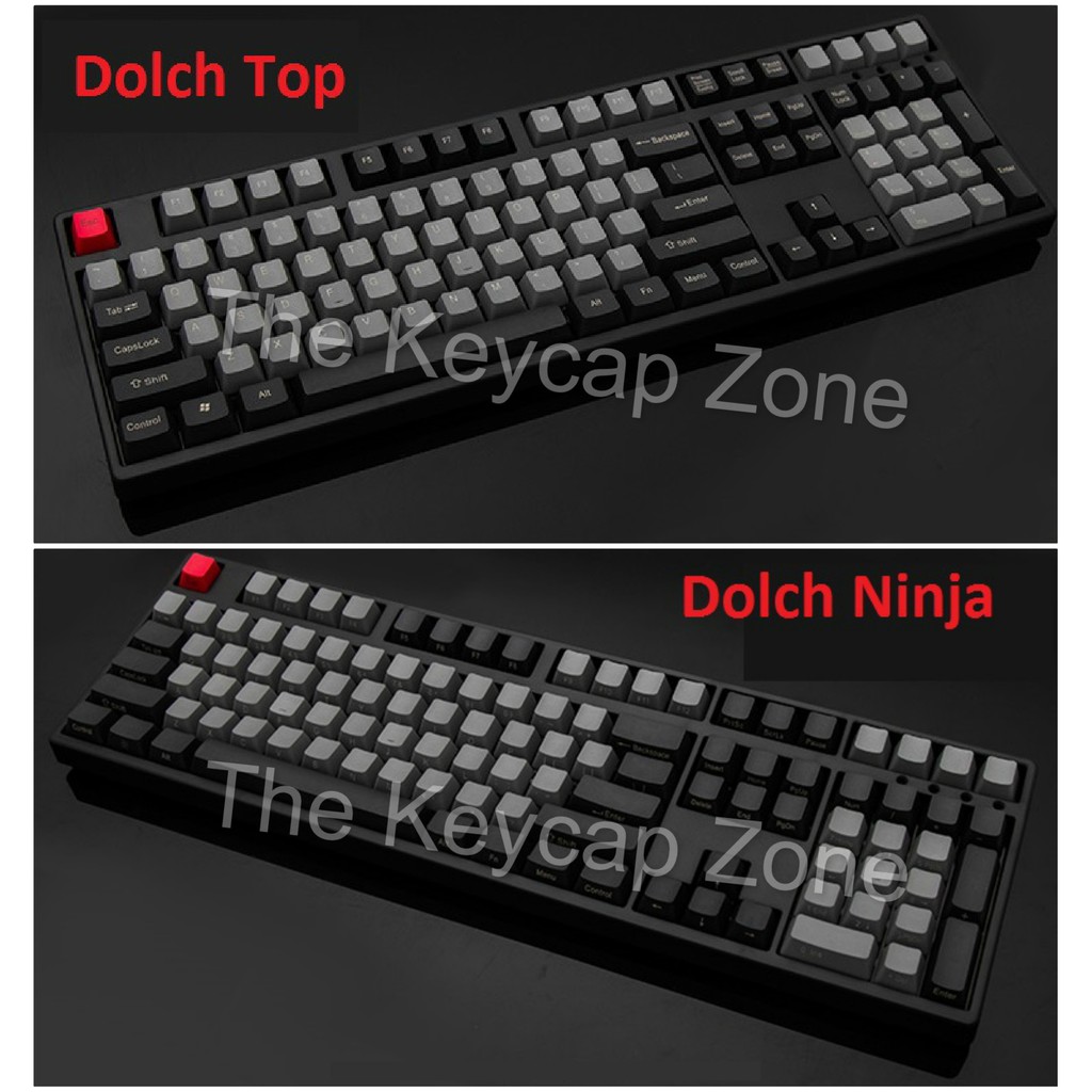 Set Keycap PBT nhiều phối màu Carbon, BOW, Chalk nút bàn phím cơ, phù hợp bàn phím cơ layout cơ bản, không xuyên led