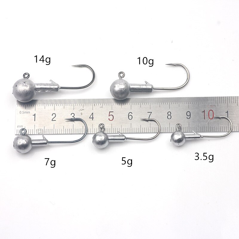 Túi 50 Lưỡi Câu 3.5g 5g 7g 10g 14g Bằng Nhựa Mềm