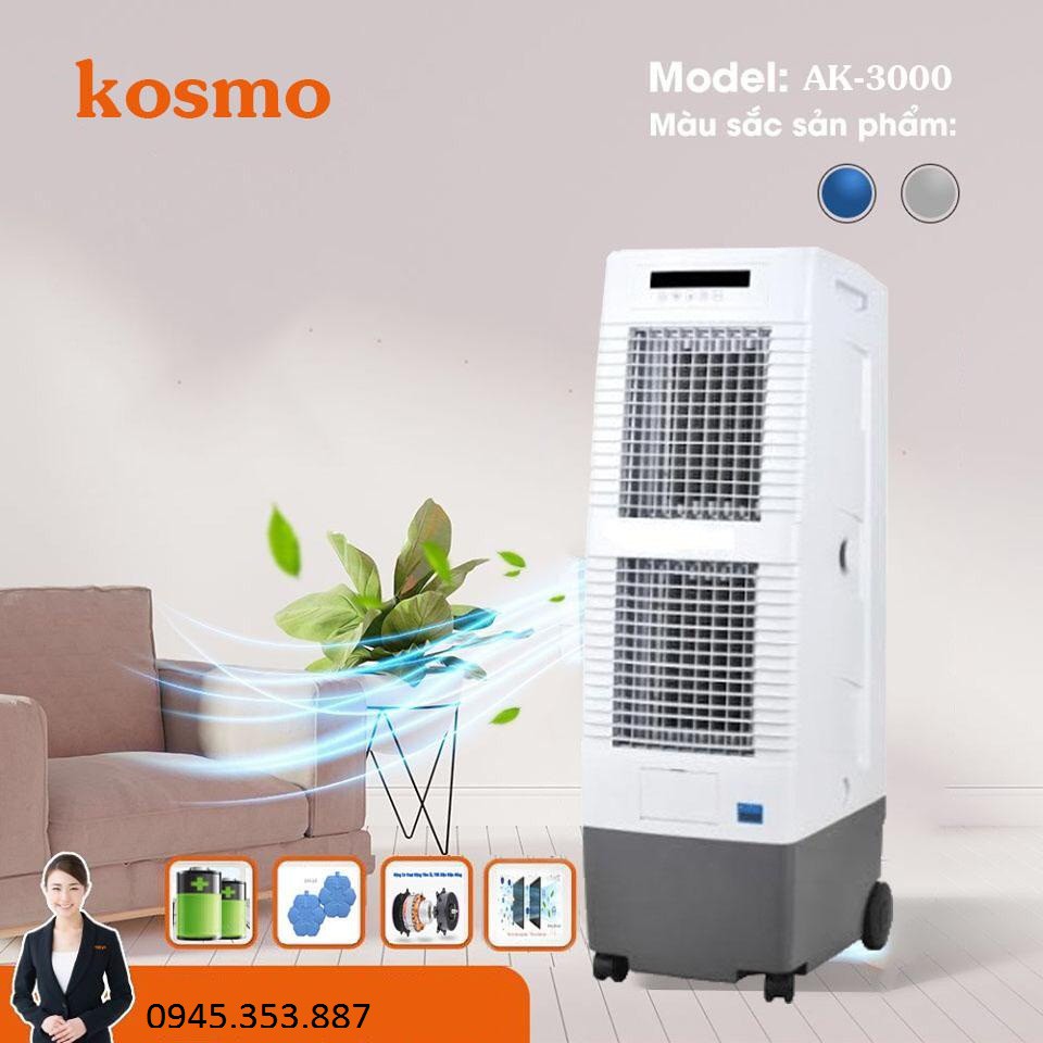 Quạt điều hoà 2 tầng làm mát không khí Kosmo KM-AK3000 nhập khẩu Thái Lan