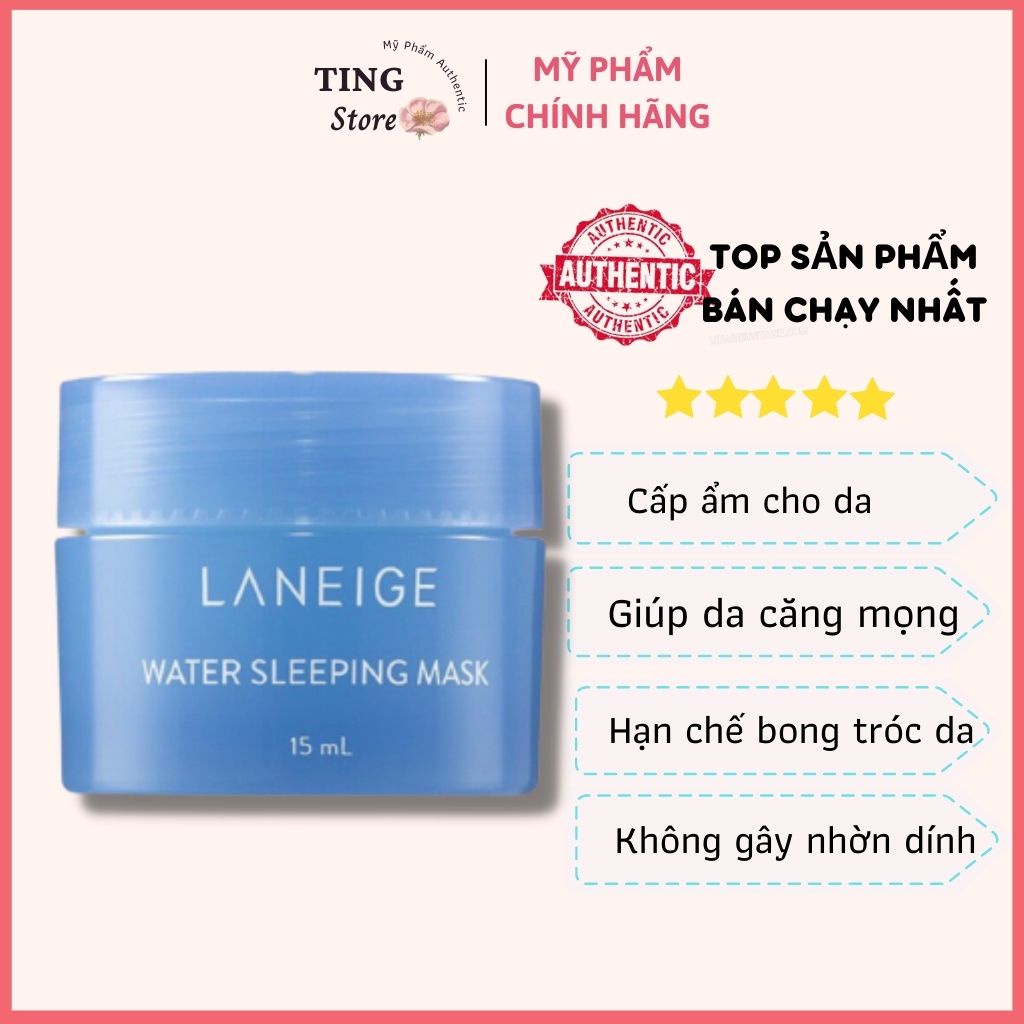 Mặt Nạ Ngủ Laneige Water Sleeping mini 15ml mềm mịn cấp ẩm cho da ban đêm