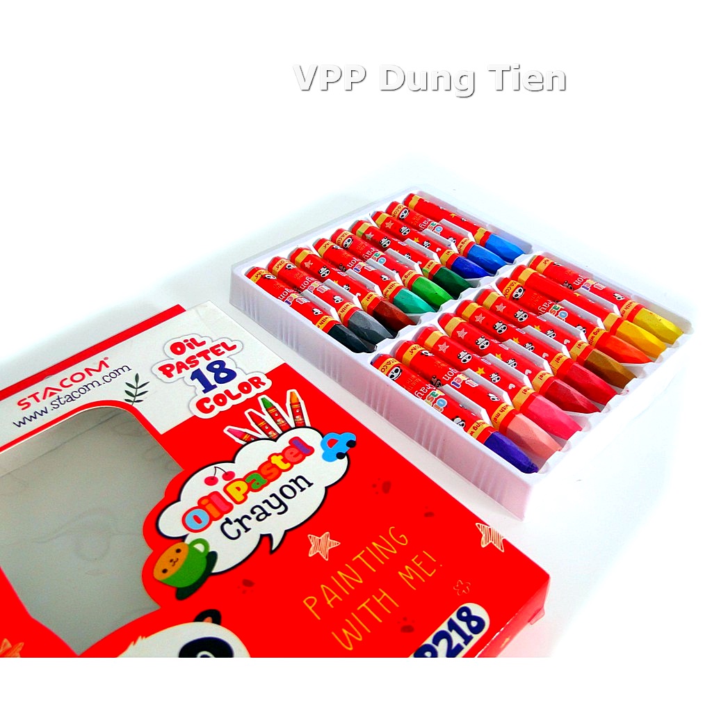 Màu Sáp Dầu Oil Pastel, bộ Sáp 12/ 18/ 24/ 36 Màu Stacom OP212/ OP218/ OP224/ OP236