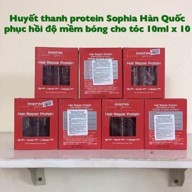 Huyết thanh phục hồi tóc hư tóc nát tóc sun cực hiệu quả proein sophia 13ml - Lẻ 1 Ống