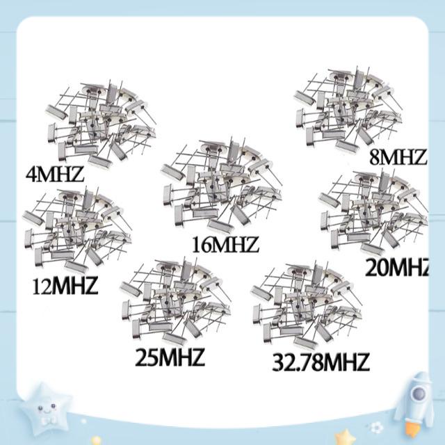 [2 cái ]Thạch anh tạo dao động 4Mhz 8MHz 12Mhz 16Mhz 20Mhz 25Mhz 32.78Mhz