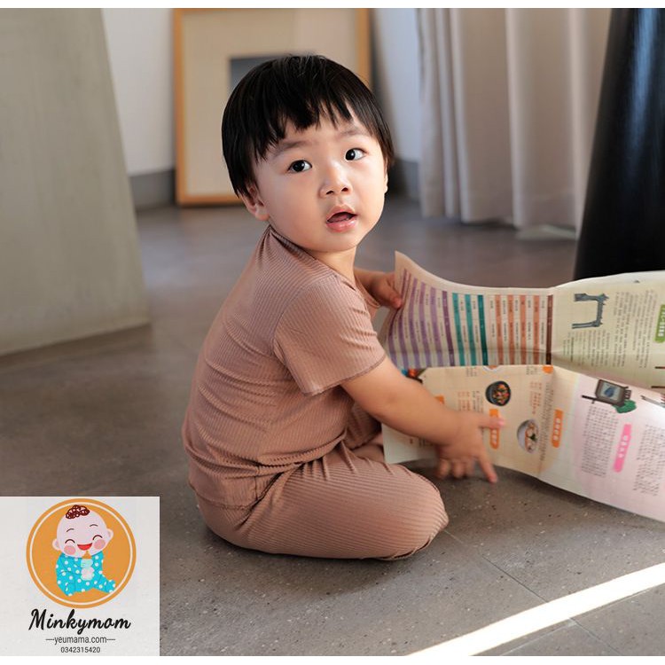 [MINKYMOM QUẢNG CHÂU] Bộ Lửng Thun Gân Minky mom Hàng Chính Hãng