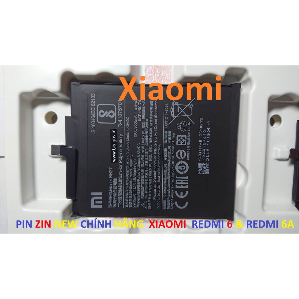 PIN ZIN NEW CHÍNH HÃNG XIAOMI REDMI 6 & REDMI 6A-BN37