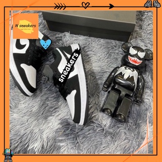 Giày sneaker đen trắng J.D panda cổ thấp