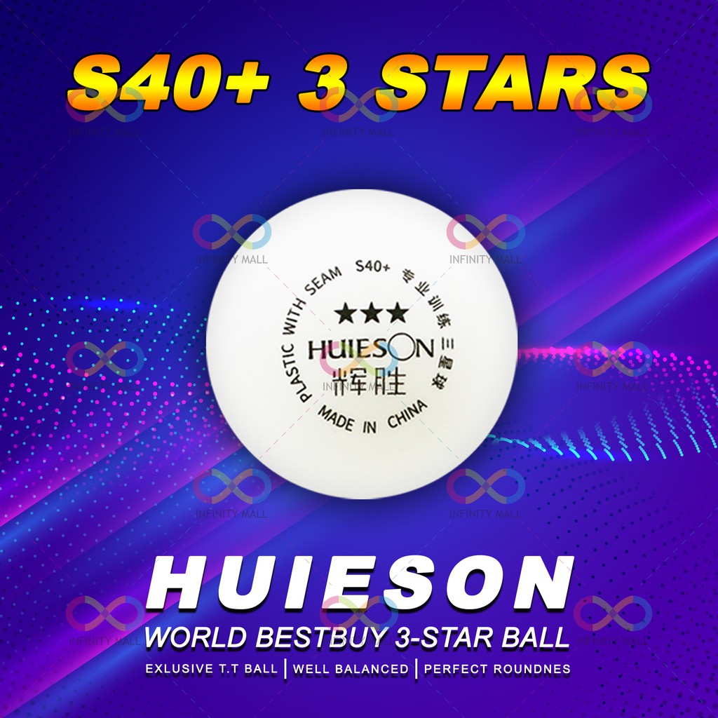Quả Bóng Bàn Huieson S40 + 3 Star Abs 3 Quả Bóng Pingpong Kèm Hộp Đựng
