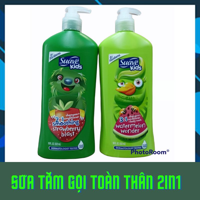 Sữa tắm gội toàn thân cho bé  SUAVE KID ( mẫu mới) 532ml