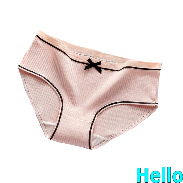 Sỉ Lẻ_ Quần Lót Nữ Cotton Nơ Viền Đen Cao Cấp | BigBuy360 - bigbuy360.vn