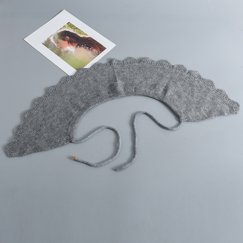 Khăn Choàng Cổ Giả Len Màu Trơn Giữ Ấm Đa Năng Có Thể Tháo Rời Màu Sắc Thời Trang Mùa Đông Cho Nữ