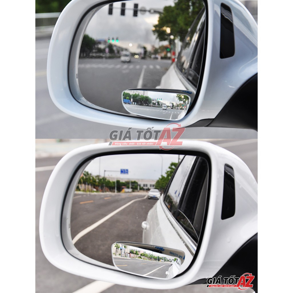 Bộ 2 gương cầu lồi xóa điểm mù, quan sát bánh sau xe ô tô cao cấp- loại dài