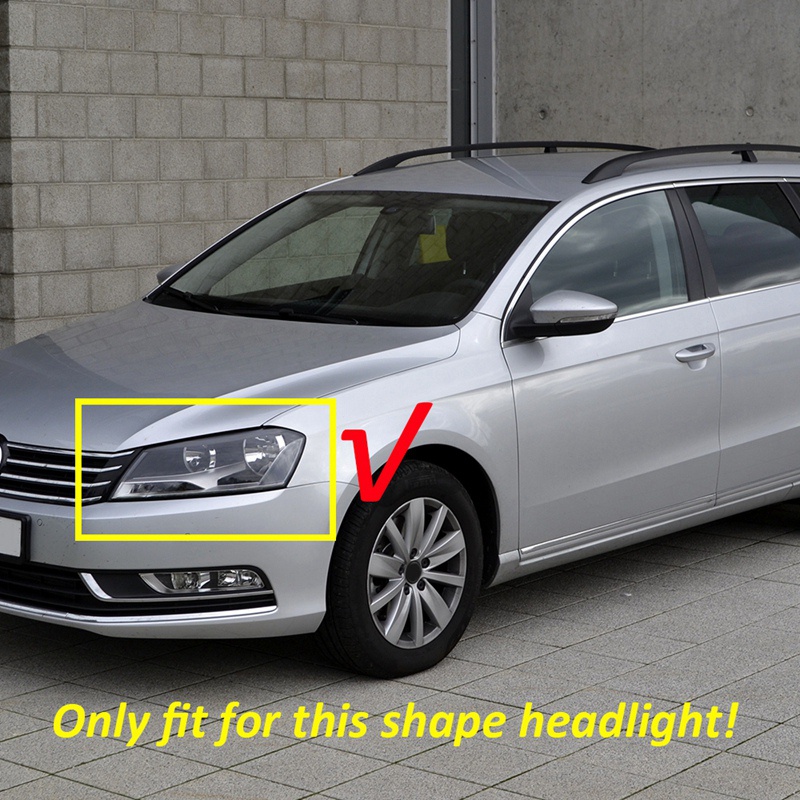 Cho Passat B7 2010-2015 Đèn pha ô tô Mí mắt Lông mày Đèn pha ABS Nhãn dán Phụ kiện trang trí