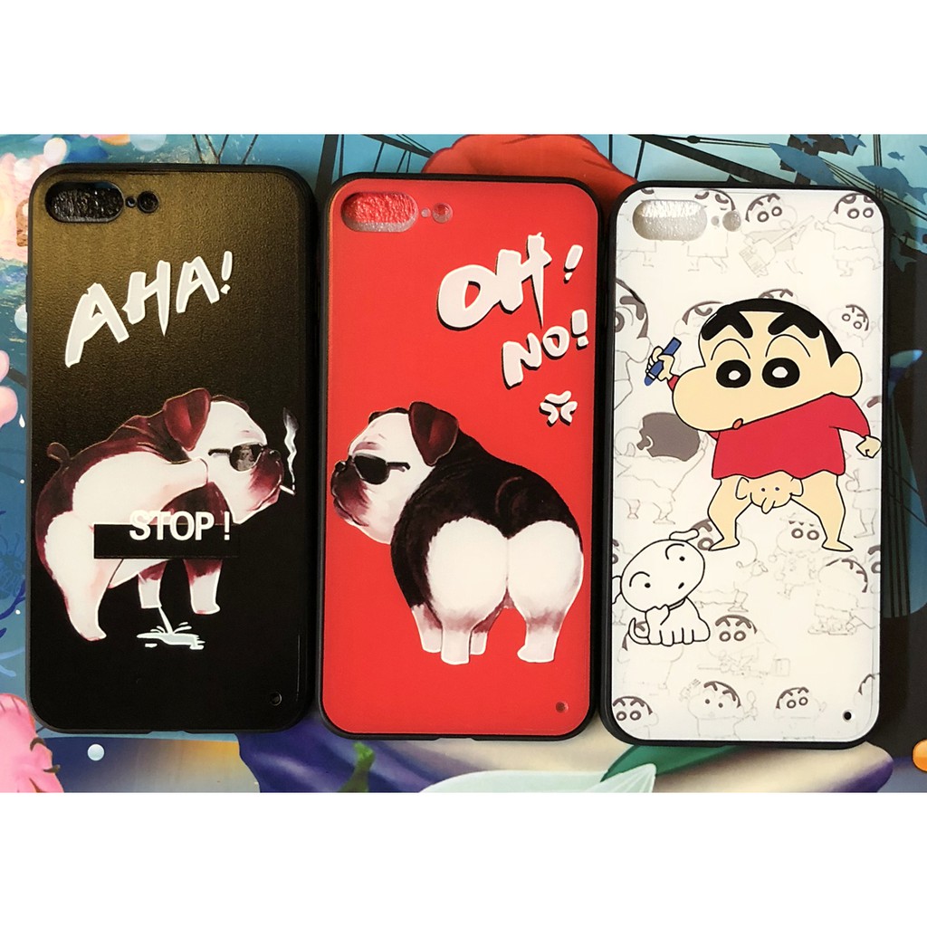 Ốp Lưng iPhone 7 Plus / 8 Plus Viền Dẻo 4D Hình Chó Dễ Thương