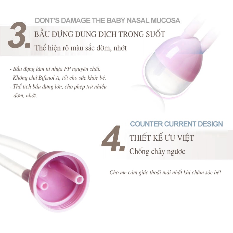 Dụng cụ hút mũi dạng đầu dây hút Sakomi Nasal Aspirator (Tanaphar) làm sạch, thông thoáng mũi, dễ thở, an toàn cho bé