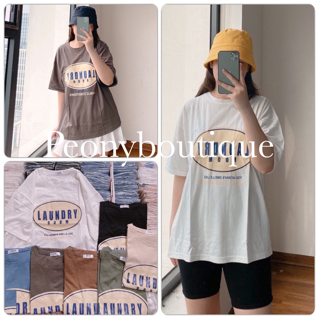 Áo Thun 3158 Laundry PEONYB Unisex [FREESHIP]  Phông form rộng tay lỡ in hình vintage, pull hàn quốc cá tính Ulzzang