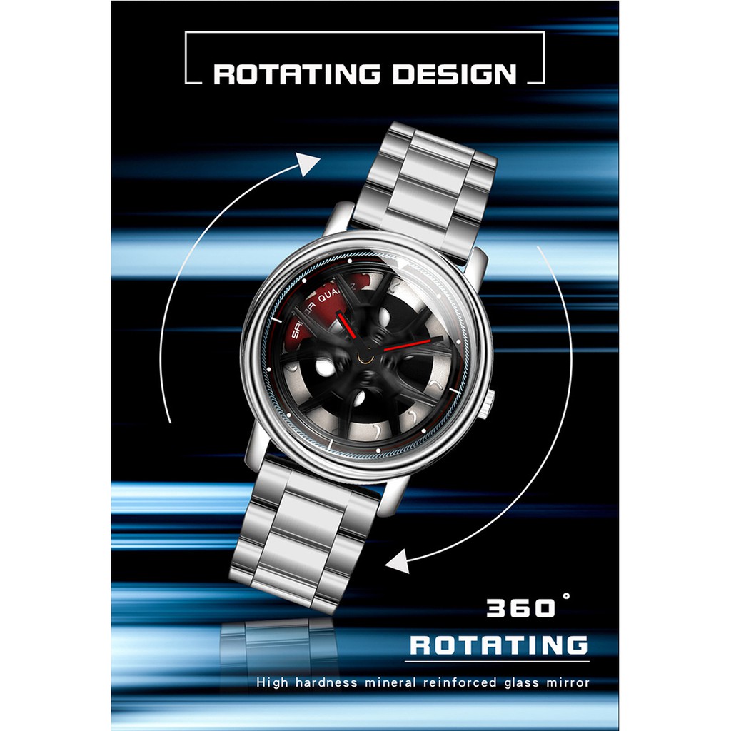 Đồng hồ Nam Sanda P1025 Mặt Xoay 360 Dây Thép | BigBuy360 - bigbuy360.vn