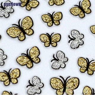 (Hàng Mới Về) Miếng Dán Trang Trí Móng Tay Hình Bướm 3d Lấp Lánh