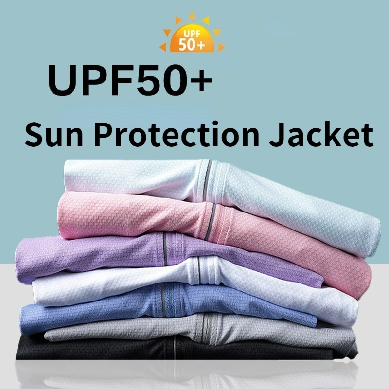 Áo Khoác Chống Nắng UPF50+ Có Mũ Tay Dài Chống Tia Uv Thoáng Khí Thời Trang Mùa Hè Cho Nữ