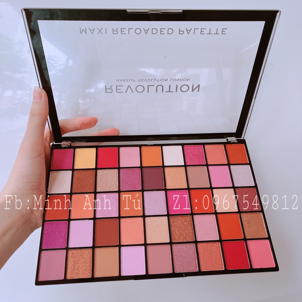 Bảng Phấn Mắt Revolution Maxi 45 ô màu chuẩn makeup [chính hãng]