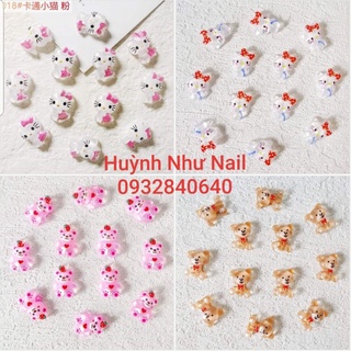 Set 20 cái charm nhựa cao cấp hình kitty+ gấu- charm nhựa- charm hoạt hình