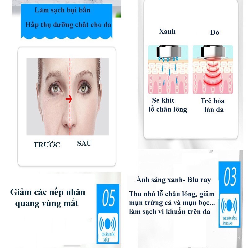Máy đẩy tinh chất ánh sáng sinh học DRY-007 chăm sóc da mặt với công nghệ mới đa chức năng | BigBuy360 - bigbuy360.vn