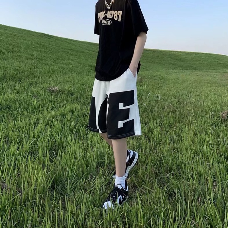 Quần Short Thể Thao Ống Rộng In Chữ Đơn Giản Thời Trang Dành Cho Nam Size M-3XL