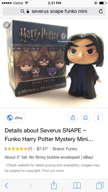 Mô hình funko mysteries mini Severus Snape phim Harry potter