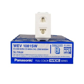 [XẢ KHO] Ổ Cắm Đơn 2 Chấu có Màn Che Panasonic [CHÍNH HÃNG], Dễ Dàng Lắp Đặt, An Toàn