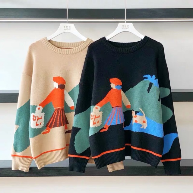 🌈Áo len hoạ tiết trẻ trung  ☘️Free size   Giá sale còn #260k💋