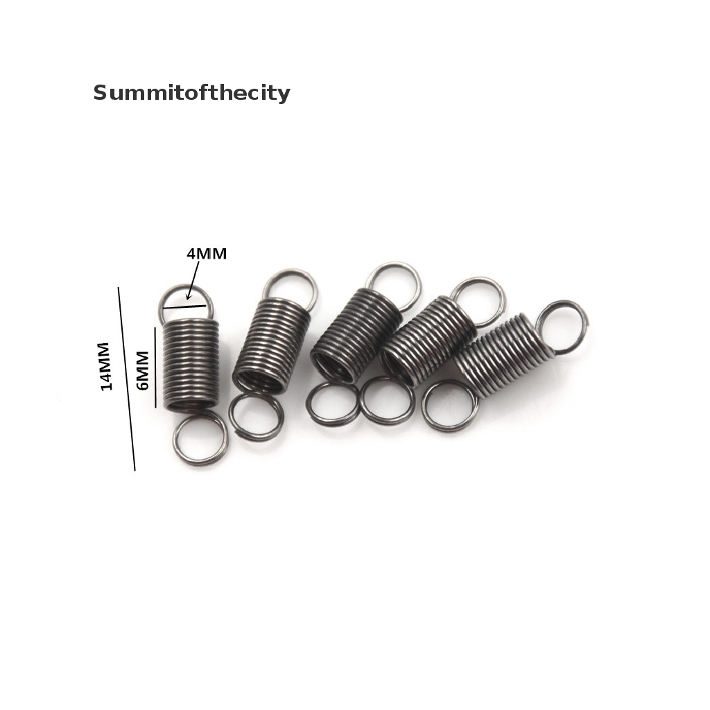 Set 10 Lò Xo Nhỏ 15mm Bằng Thép Không Gỉ Có Móc Cho Đồ Chơi Tensile DIY