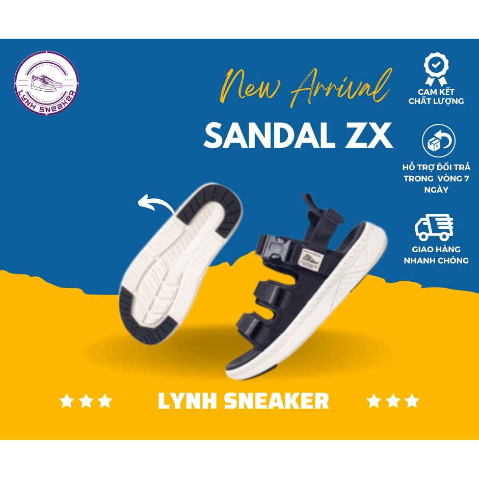 Sandal Unisex nam nữ ZX 3 quai đế bệt US 3715 Bubble T