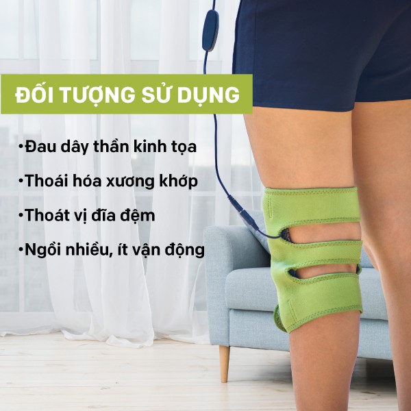 Đai Chườm Thảo Dược Giảm Đau Nhức Khớp Gối, Tê Mỏi Bắp Chân Làm Nóng Bằng Điện Hapaku