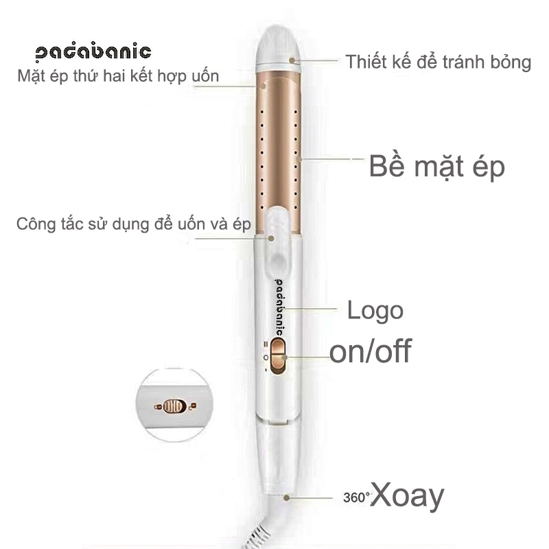 Máy Là Tóc Uốn Tóc 3IN1 Padabanic Sc288 Nóng Nhanh Tạo Kiểu Chuyên Nghiệp Tặng Kèm Phụ Kiện