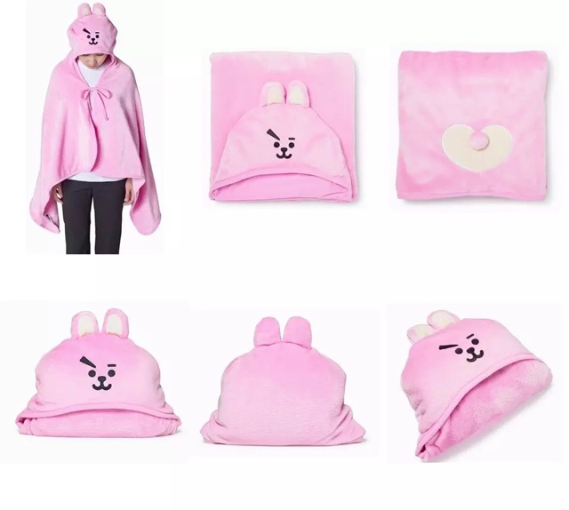 Khăn choàng kèm mũ đội BT21