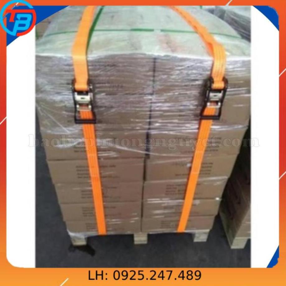 Dây cảo chằng hàng tăng đơ bản 2,5cm tăng chỉnh, cố định hàng hóa (chiều dài 3,4,5,6,8m tải trọng 800kg)