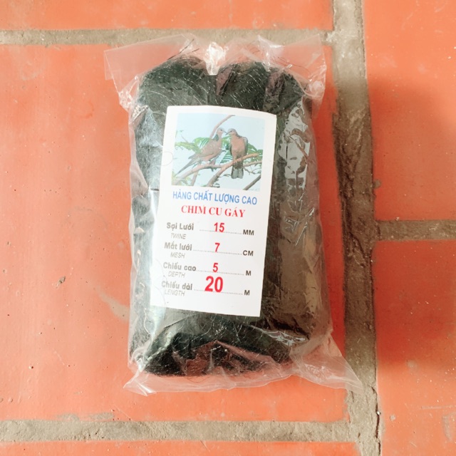 lưới bắt chim 7cm cao 5m dài 20 bắt chim cu gáy các loại chim to y hình lưới siêu nhậy