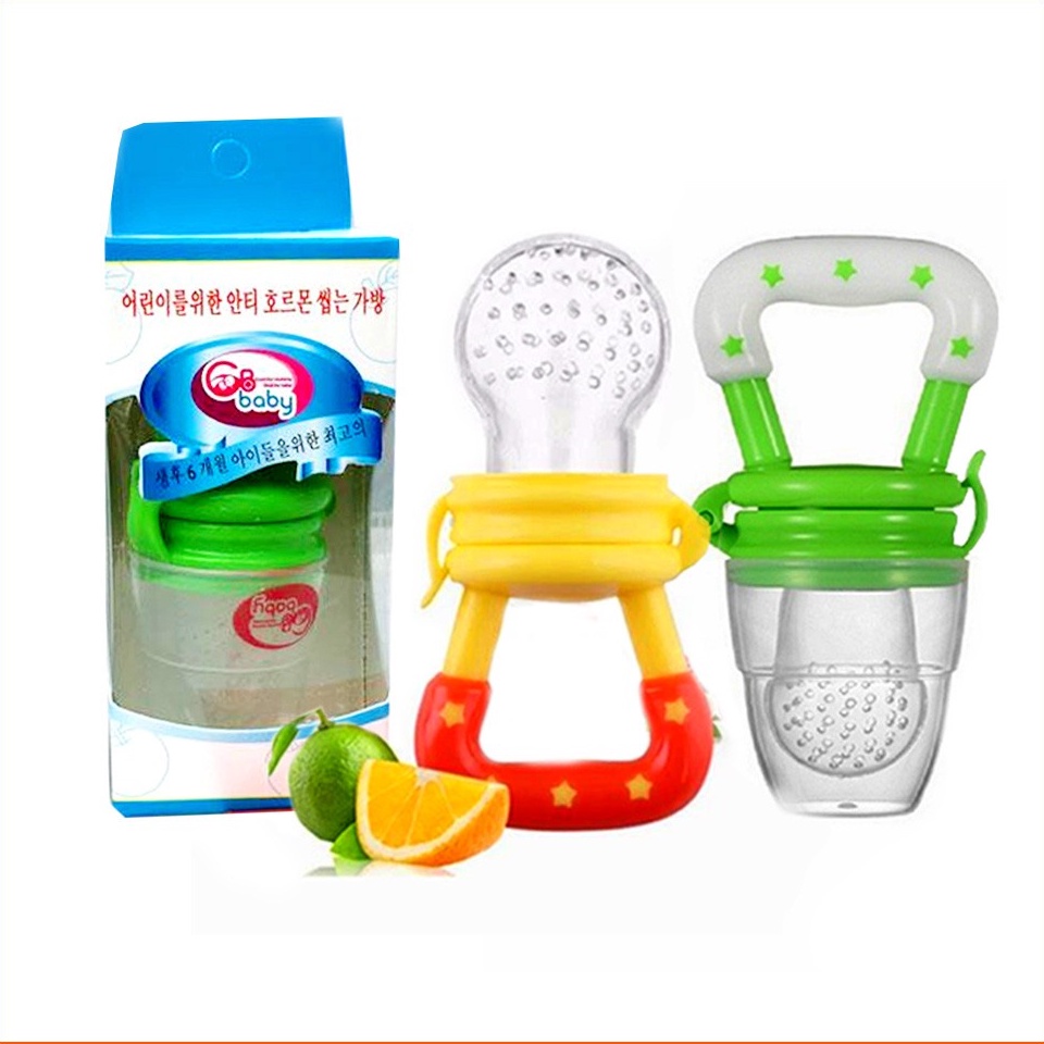 Túi nhai ăn dặm chống hóc 1 núm nhai cho bé GB Baby Hàn Quốc