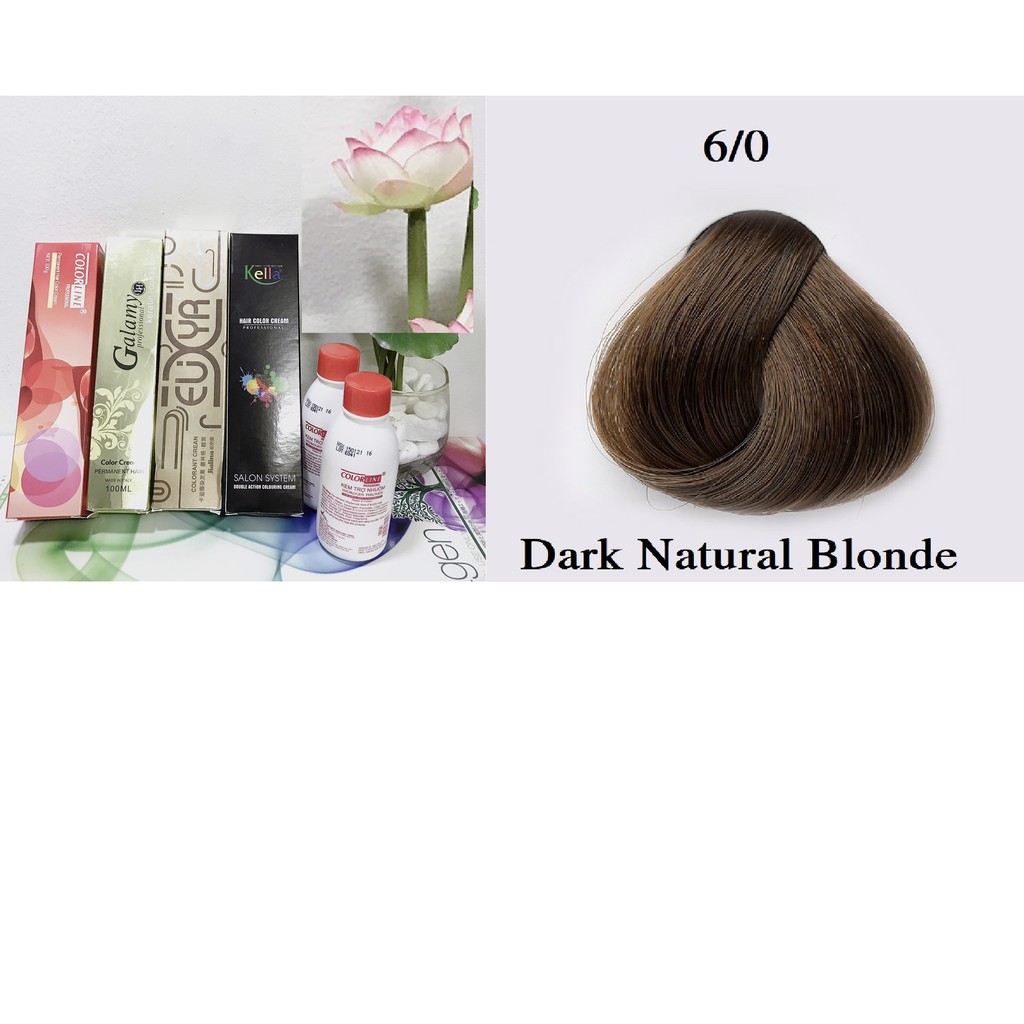 Kem Nhuộm Tóc Màu Nâu Vàng Tại Nhà 6.0 Dark Natural Blonde Hair Dye Cream