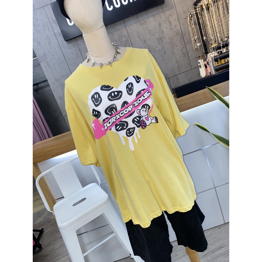 [ Xả Kho ] Áo Thun Trái Tim Gấu Bear Chất Cotton Mềm Mại - Mã Số: Z6653
