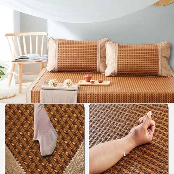 Chiếu Điều Hòa Loại Dầy Sợi Mây Tổng Hợp Cao Cấp, Chiếu Điều Hòa Thông Minh Thoáng Khí, Mát Rượi